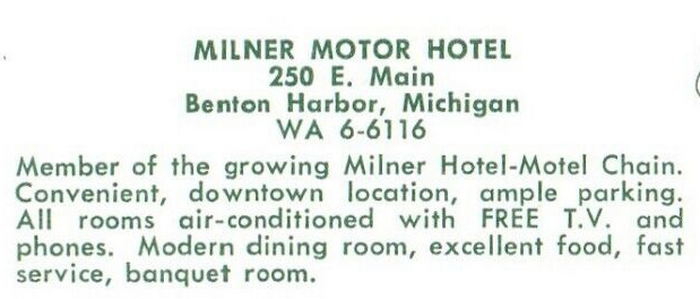 Milner Moter Hotel - Vintage Postcard